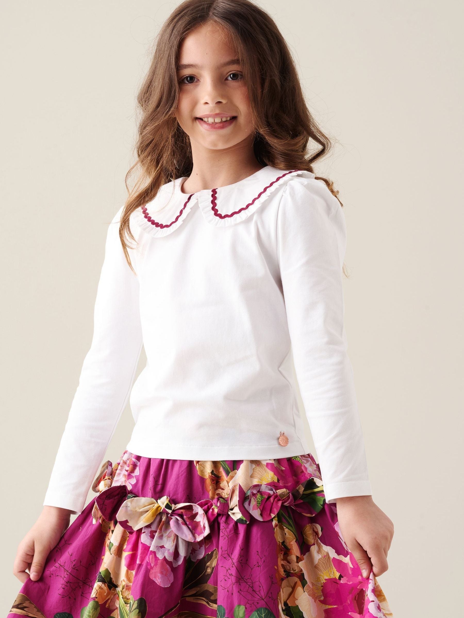Dsiney Kidz - Angel & Rocket White Trinity Woven Collar Long Sleeve Top image 1