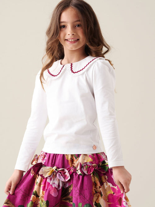 Dsiney Kidz - Angel & Rocket White Trinity Woven Collar Long Sleeve Top image 1