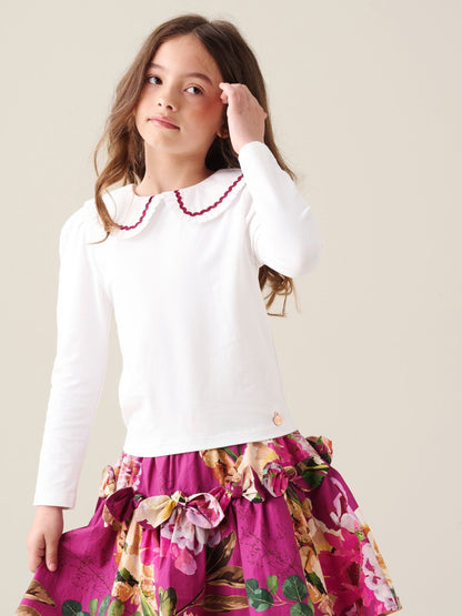 Dsiney Kidz - Angel & Rocket White Trinity Woven Collar Long Sleeve Top image 3