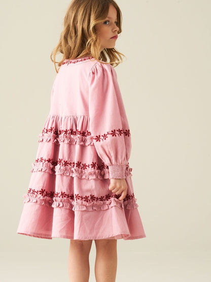 Dsiney Kidz - Angel & Rocket Pink Reyna Embroidered Dress image 2