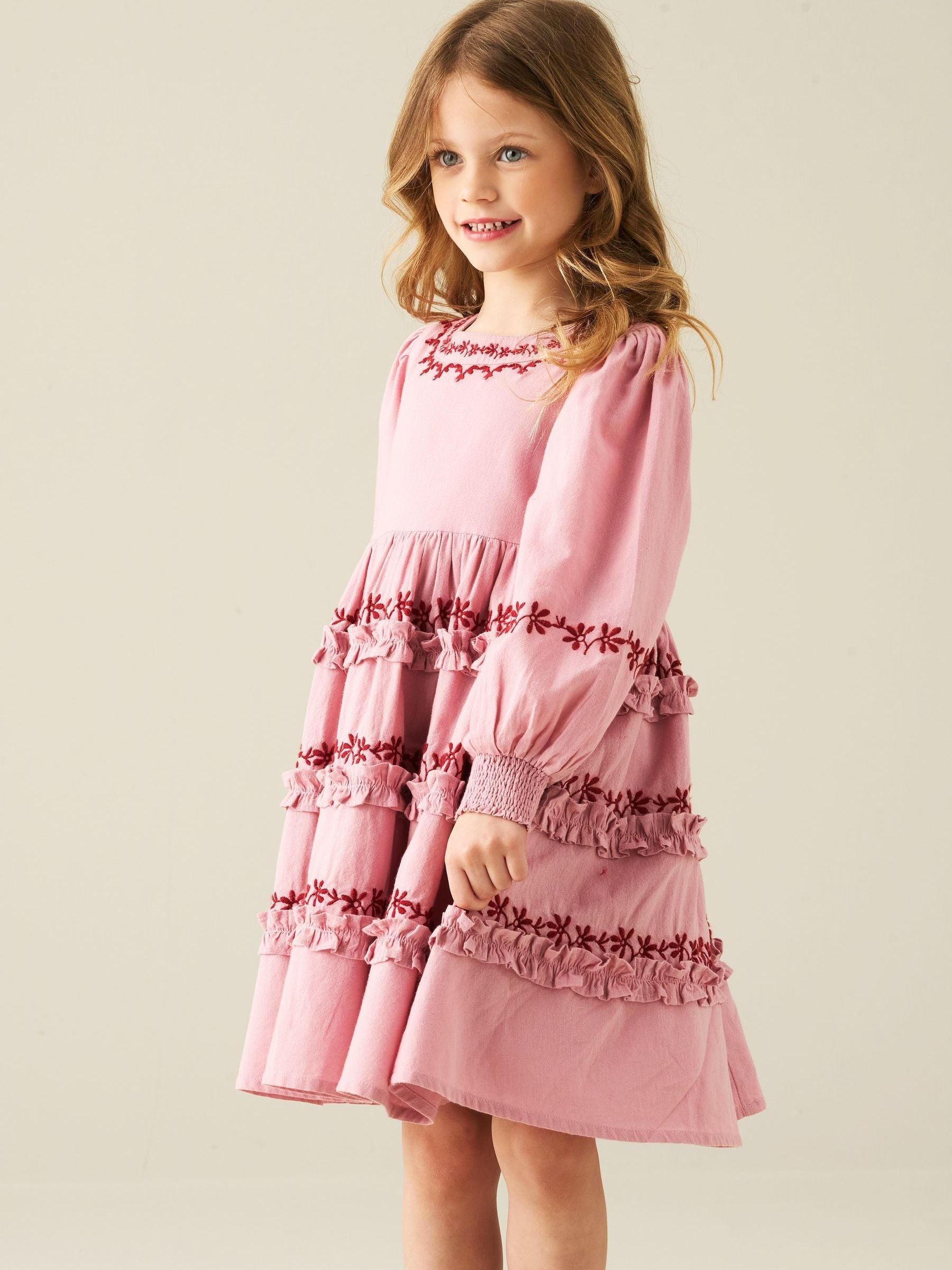 Dsiney Kidz - Angel & Rocket Pink Reyna Embroidered Dress image 3