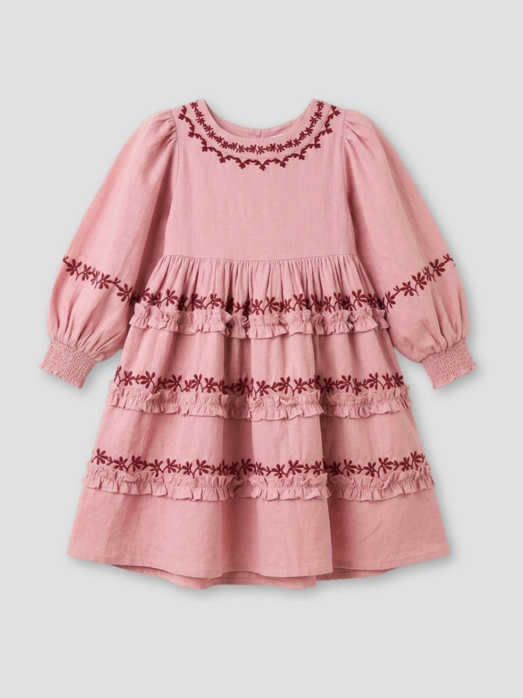 Dsiney Kidz - Angel & Rocket Pink Reyna Embroidered Dress image 5