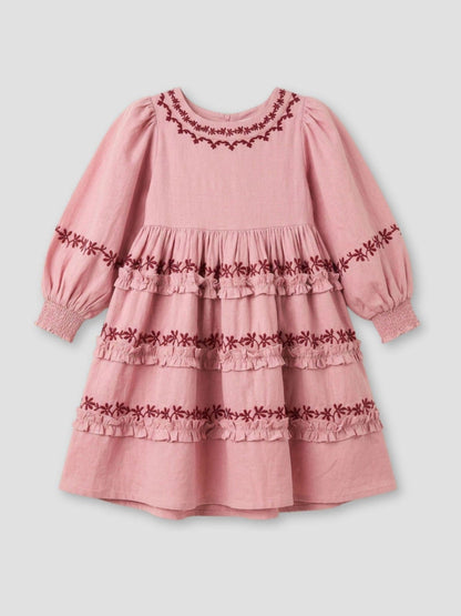 Dsiney Kidz - Angel & Rocket Pink Reyna Embroidered Dress image 5