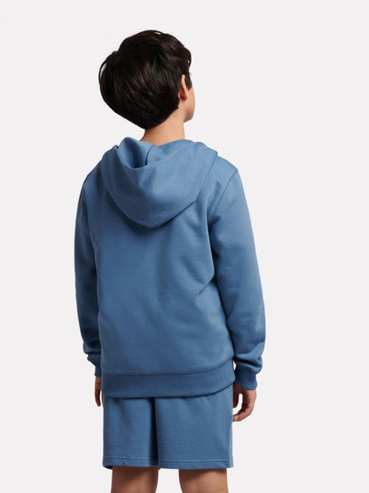 Dsiney Kidz - New Balance Blue Brush Back Small Logo Zip Hoodie image 2