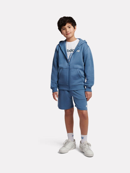 Dsiney Kidz - New Balance Blue Brush Back Small Logo Zip Hoodie image 4