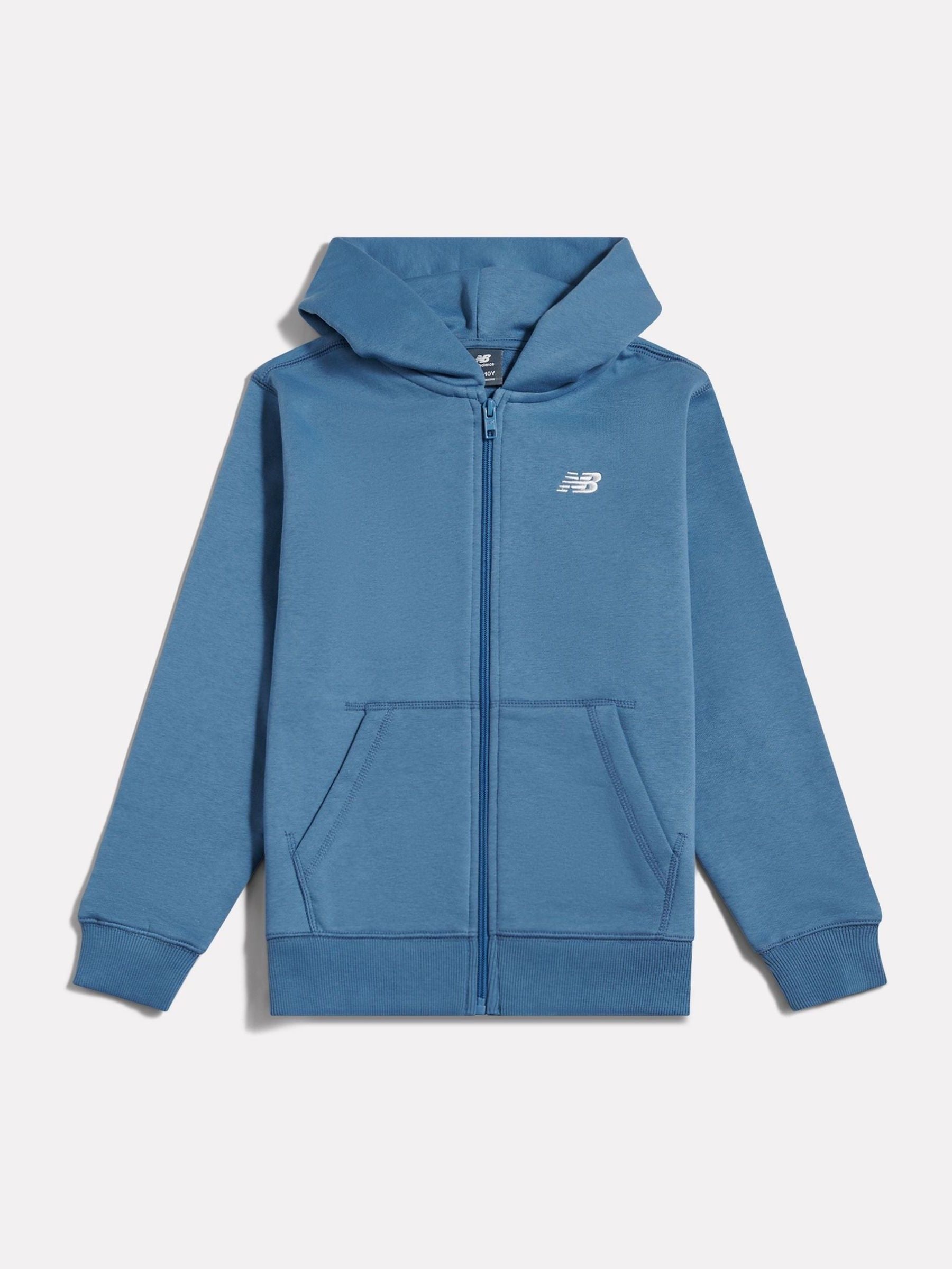 Dsiney Kidz - New Balance Blue Brush Back Small Logo Zip Hoodie image 6