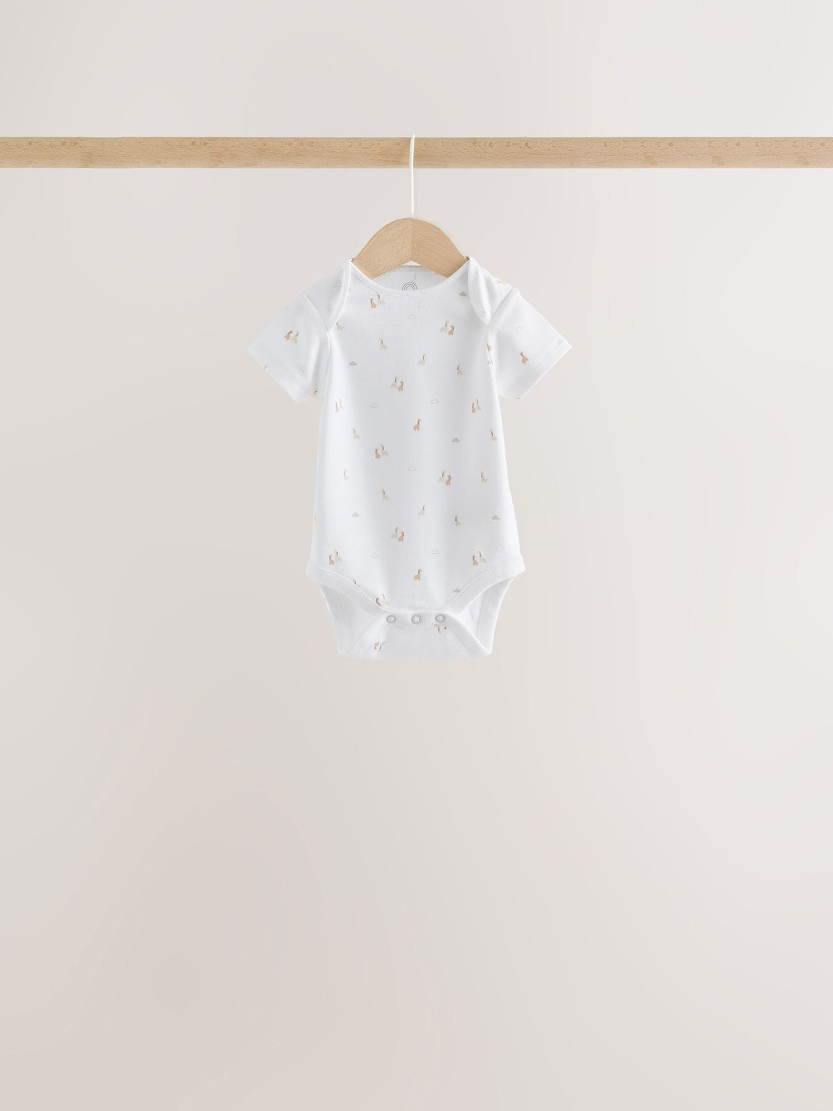 White Mini Safari Animals Short Sleeve Baby Bodysuits 5 Pack - image 6