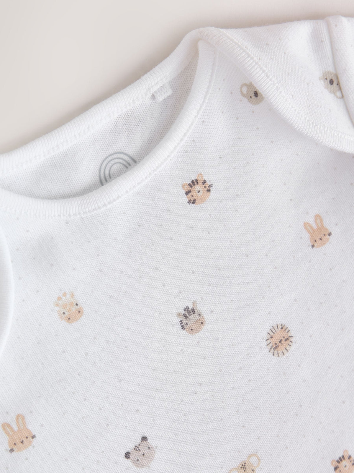 White Mini Safari Animals Short Sleeve Baby Bodysuits 5 Pack - image 8