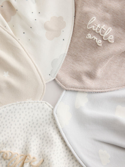 Neutral Cloud Baby Bibs 5 Pack - image 7