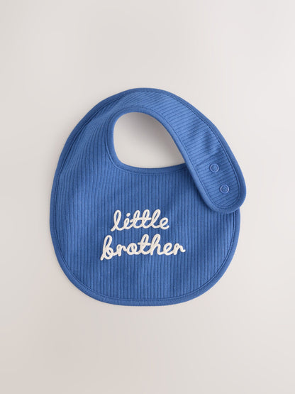 Blue Little Brother Baby Bibs 2 Pack - image 3
