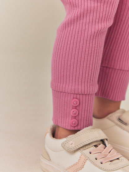 Navy/Pink Sweatshirt and Leggings Set 2 Pack (3mths-7yrs) image 6