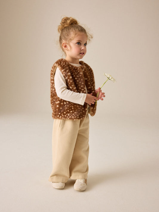 Dsiney Kidz - Deer Animal Print Faux Fur Gilet (3mths-7yrs) image 2