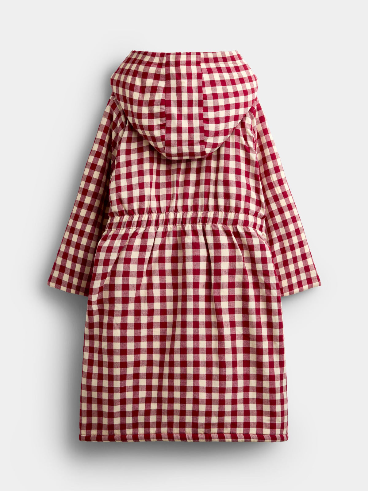 JoJo Maman Bébé Burgundy Gingham Dressing Gown - image 4