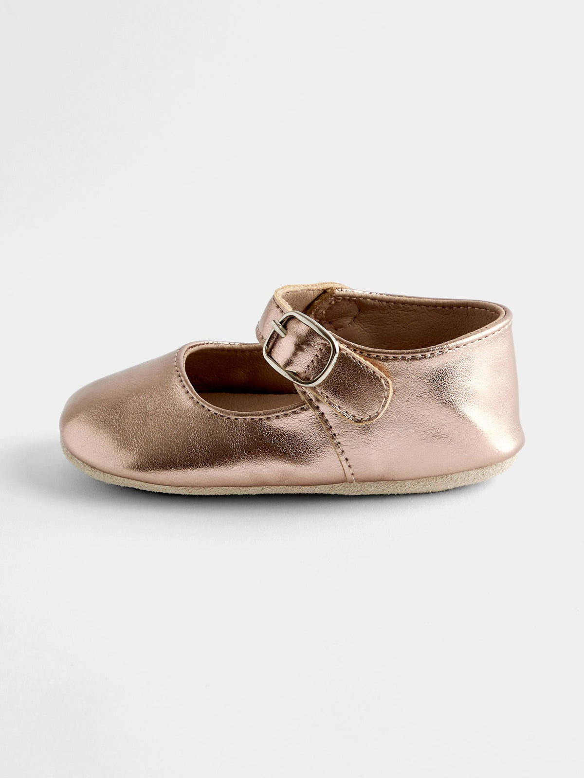 JoJo Maman Bébé Metallic Gold Bow Pram Shoes - image 2