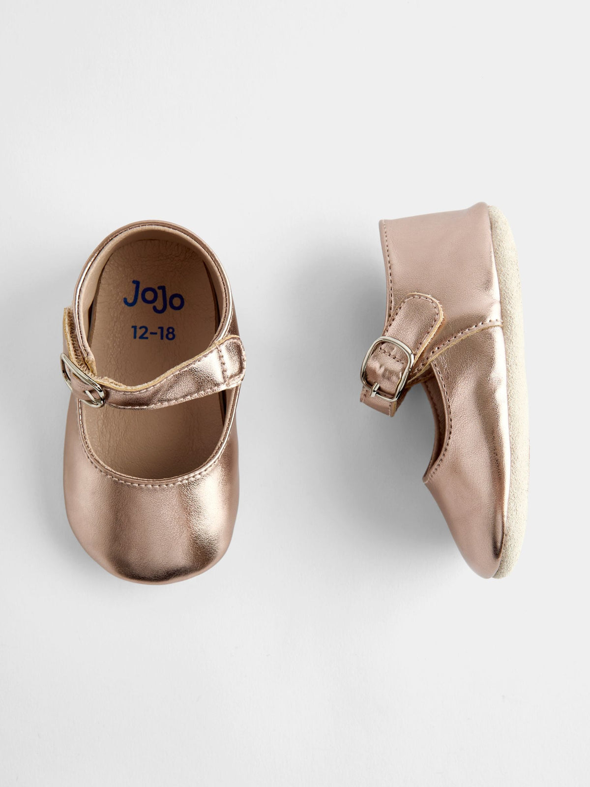 JoJo Maman Bébé Metallic Gold Bow Pram Shoes - image 3