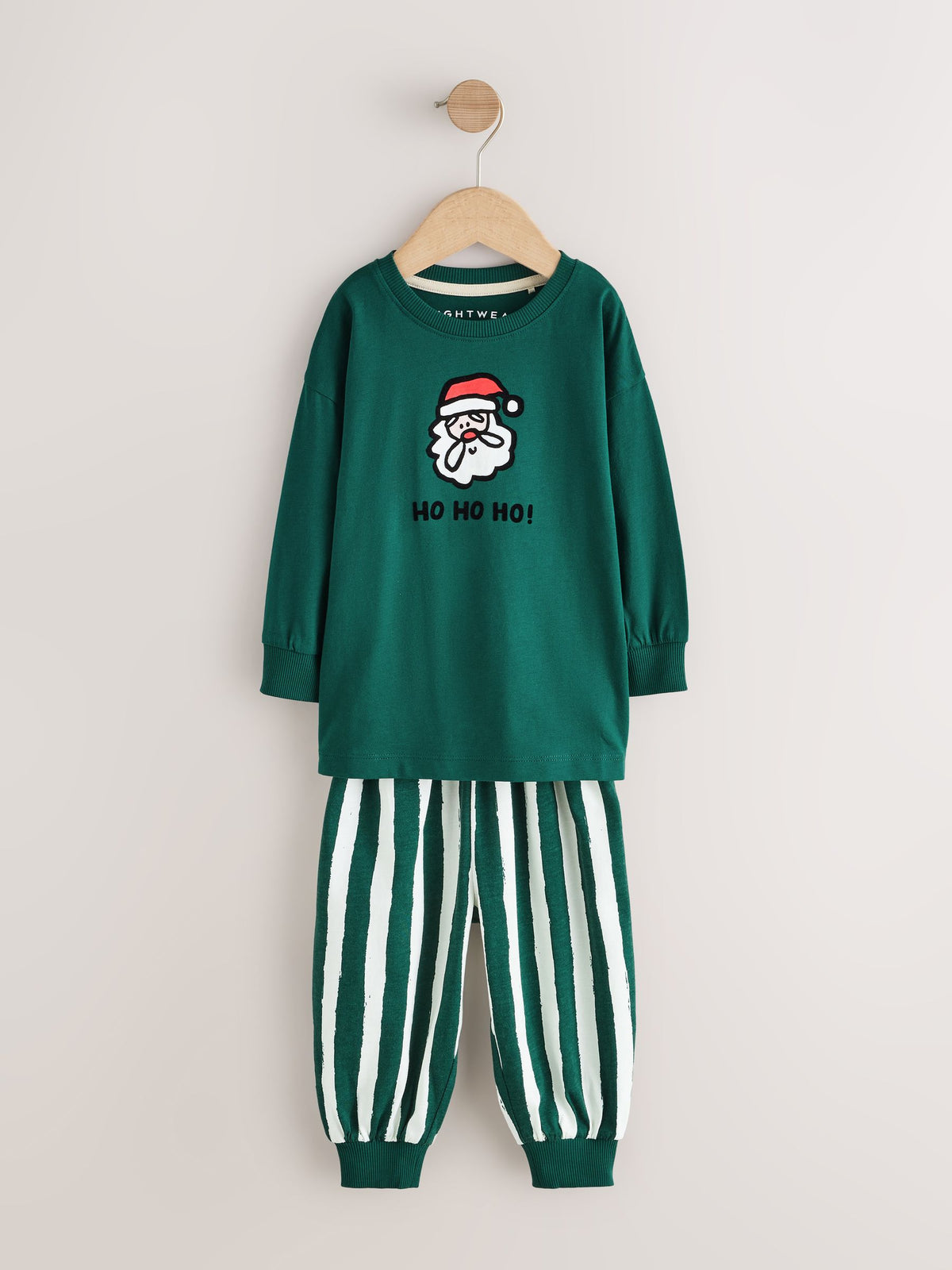 Green/White Stripe Bottoms Christmas Pyjamas (9mths-10yrs) - image 6