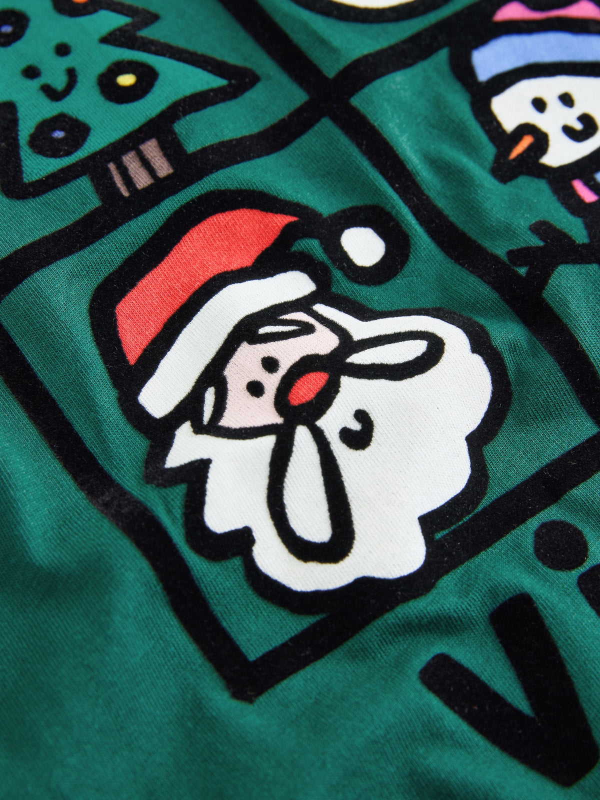 Green/White Stripe Bottoms Christmas Pyjamas (9mths-10yrs) - image 8