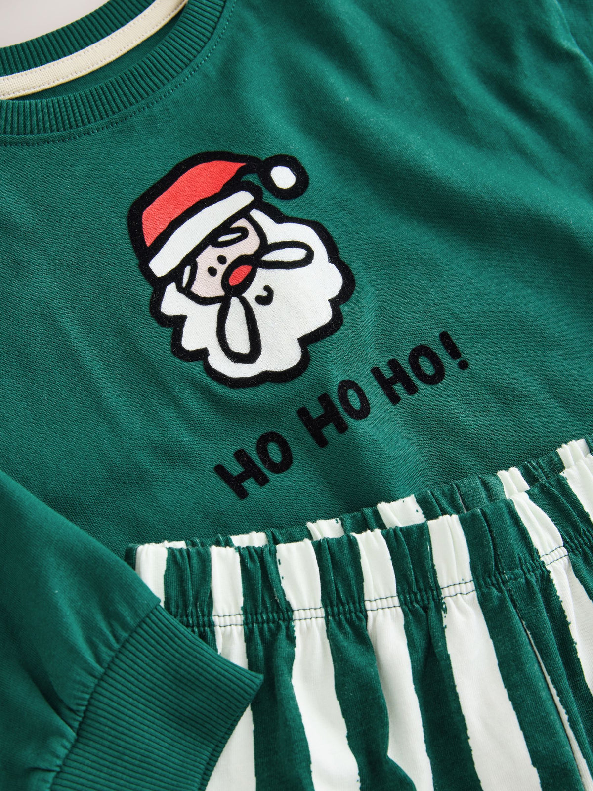 Green/White Stripe Bottoms Christmas Pyjamas (9mths-10yrs) - image 9