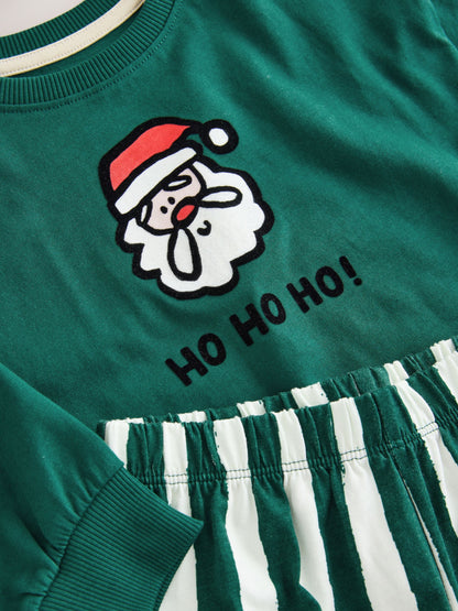 Green/White Stripe Bottoms Christmas Pyjamas (9mths-10yrs) - image 9