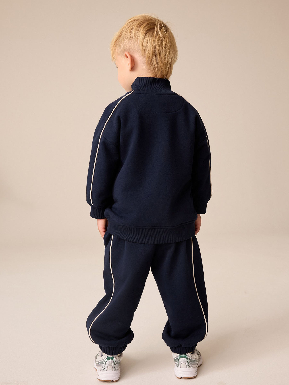 Navy/White Half Zip Top and Joggers Set (3mths-7yrs) - image 3