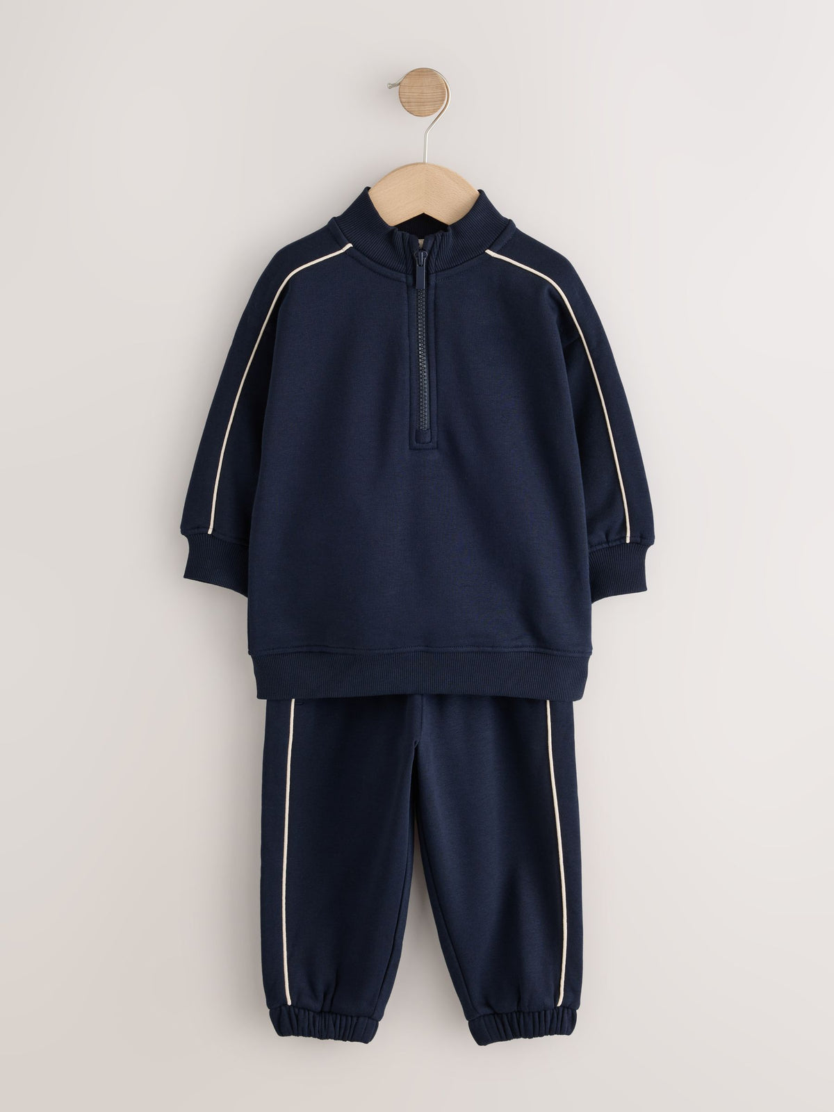 Navy/White Half Zip Top and Joggers Set (3mths-7yrs) - image 5