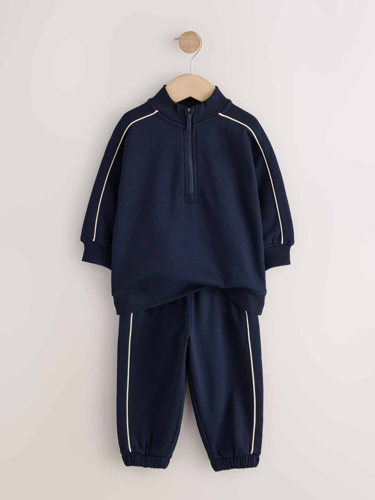 Navy/White Half Zip Top and Joggers Set (3mths-7yrs) - image 6