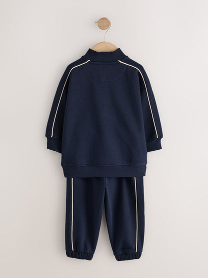 Navy/White Half Zip Top and Joggers Set (3mths-7yrs) - image 7