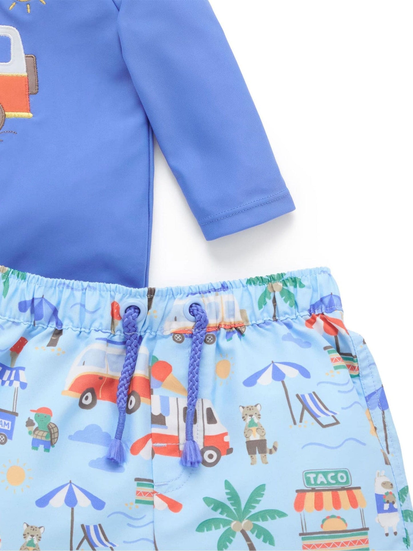 Purebaby Blue Board Short & Rashie Swim Set image 4