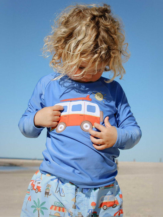 Purebaby Blue Board Short & Rashie Swim Set image 1