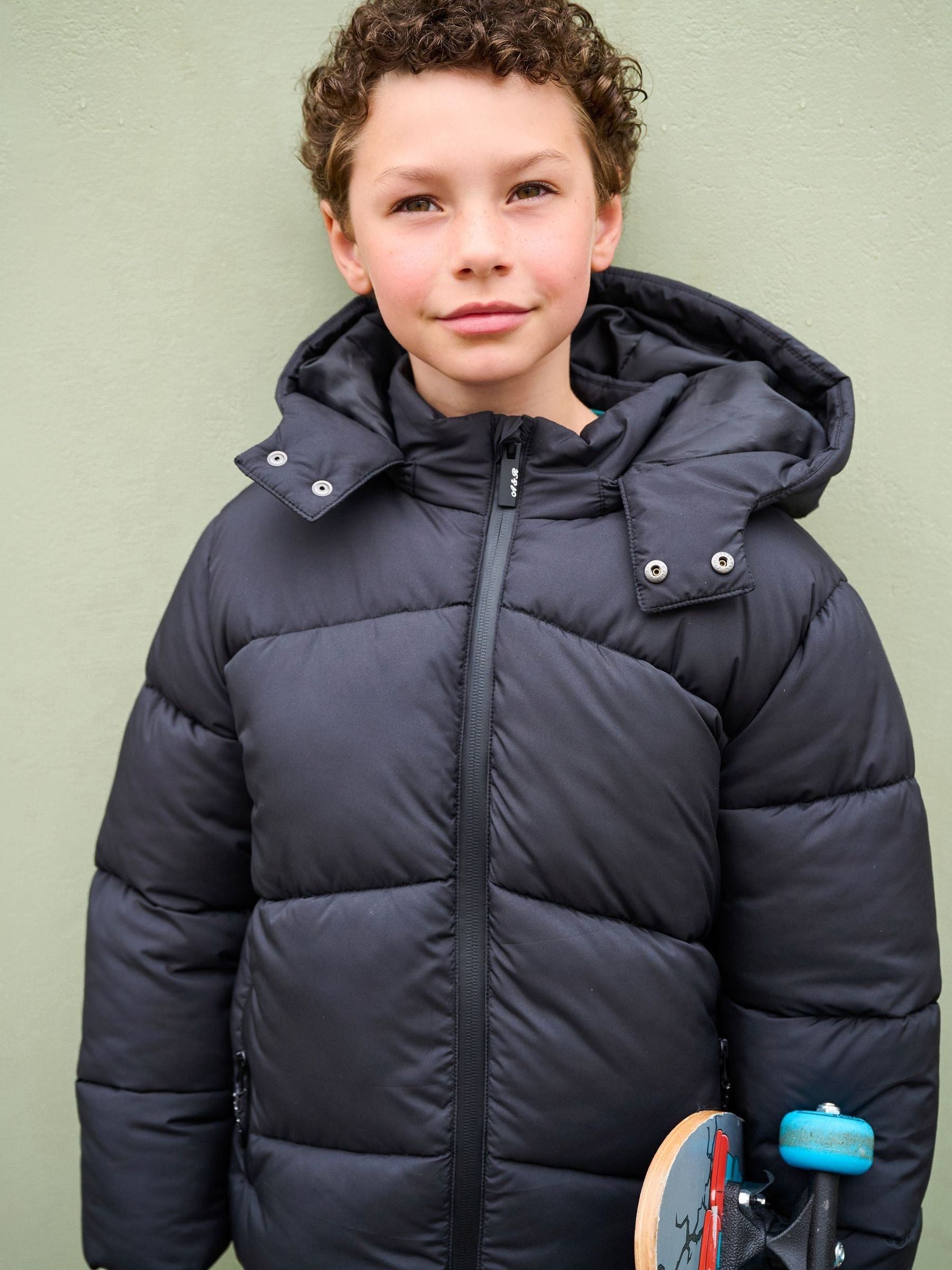 Dsiney Kidz - Angel & Rocket Black Troy Quilted Jacket image 1