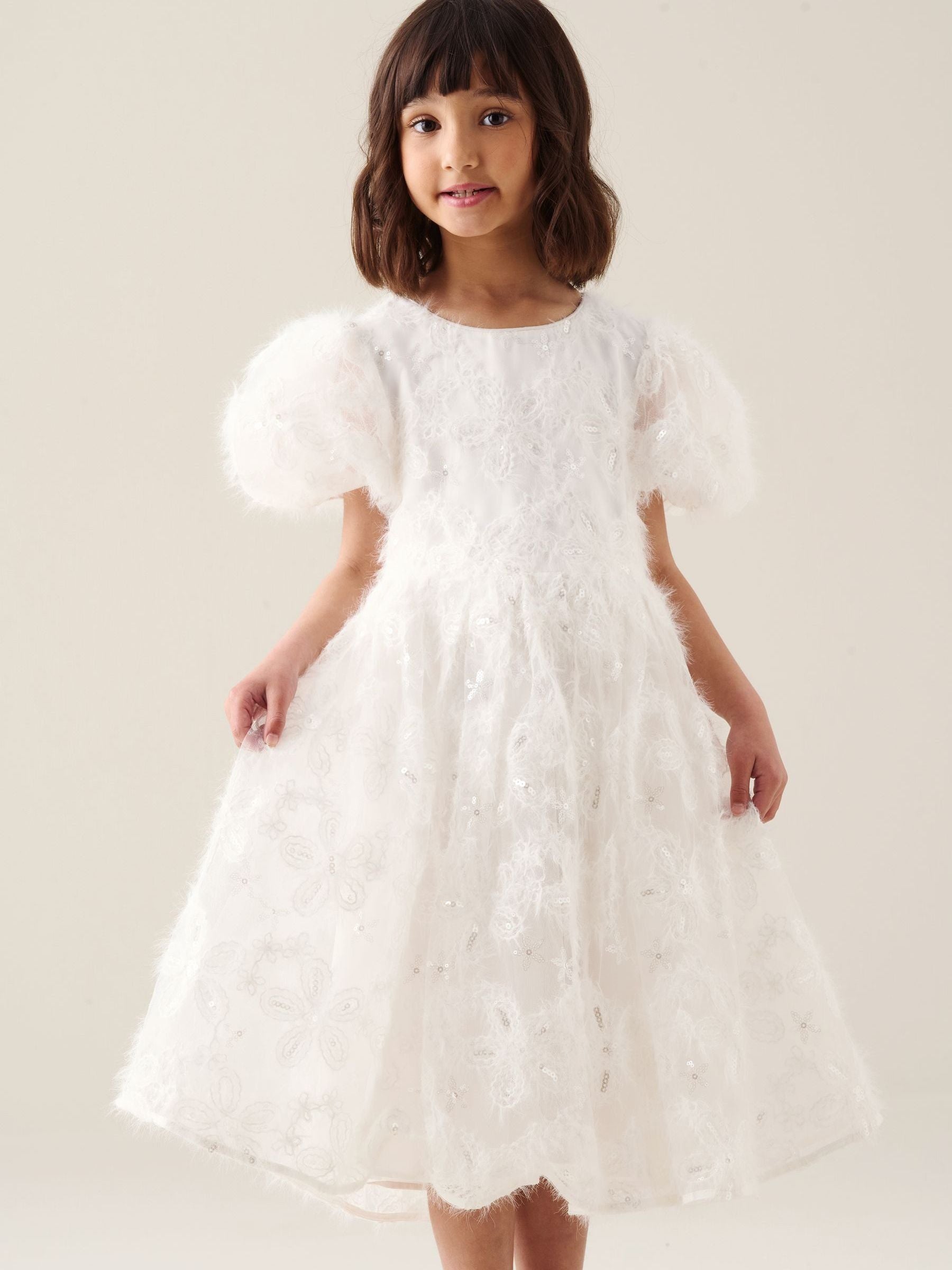 Dsiney Kidz - Angel & Rocket White Ines Embroidered Dress image 1