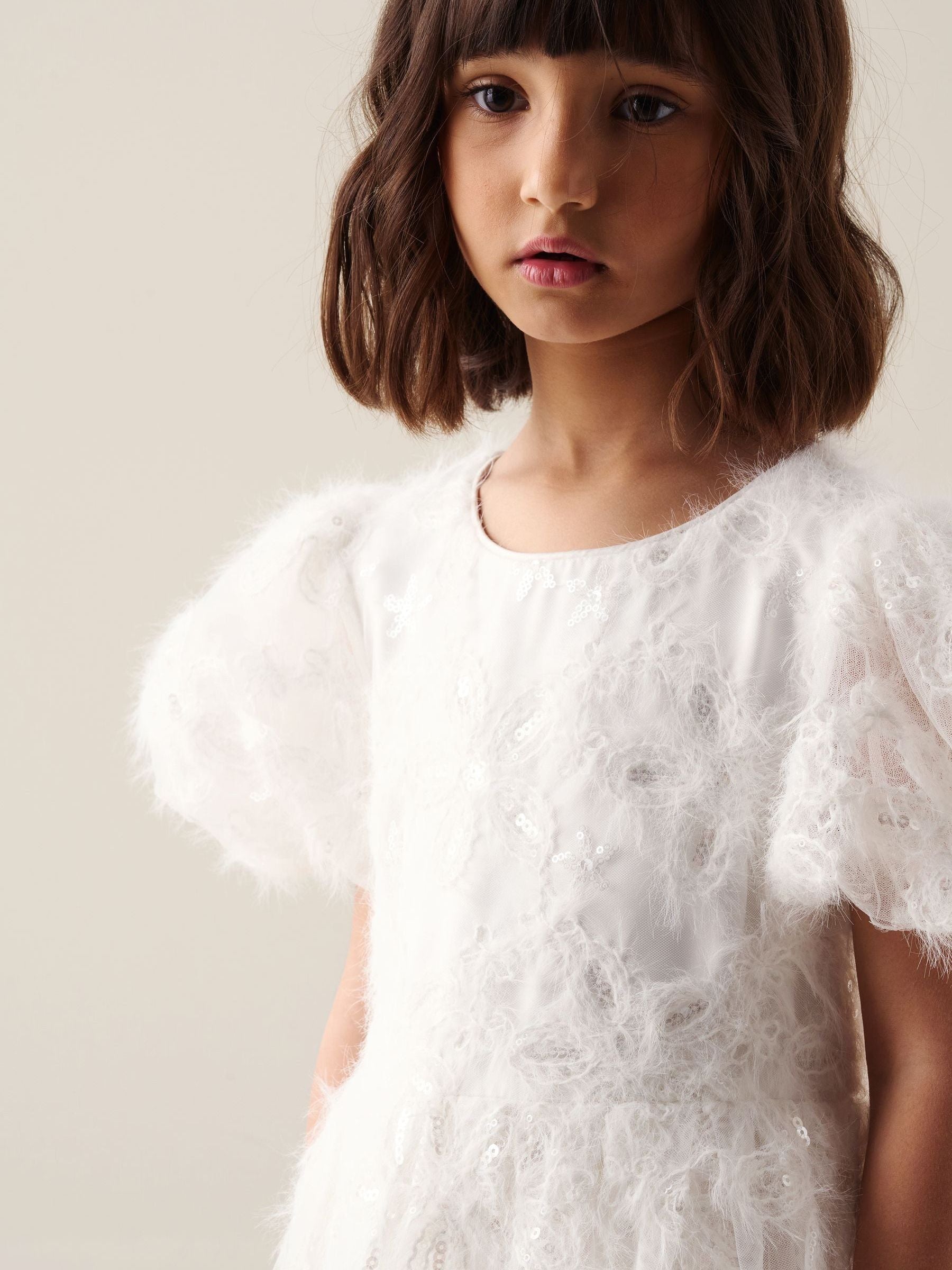 Dsiney Kidz - Angel & Rocket White Ines Embroidered Dress image 3