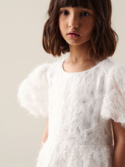 Dsiney Kidz - Angel & Rocket White Ines Embroidered Dress image 3