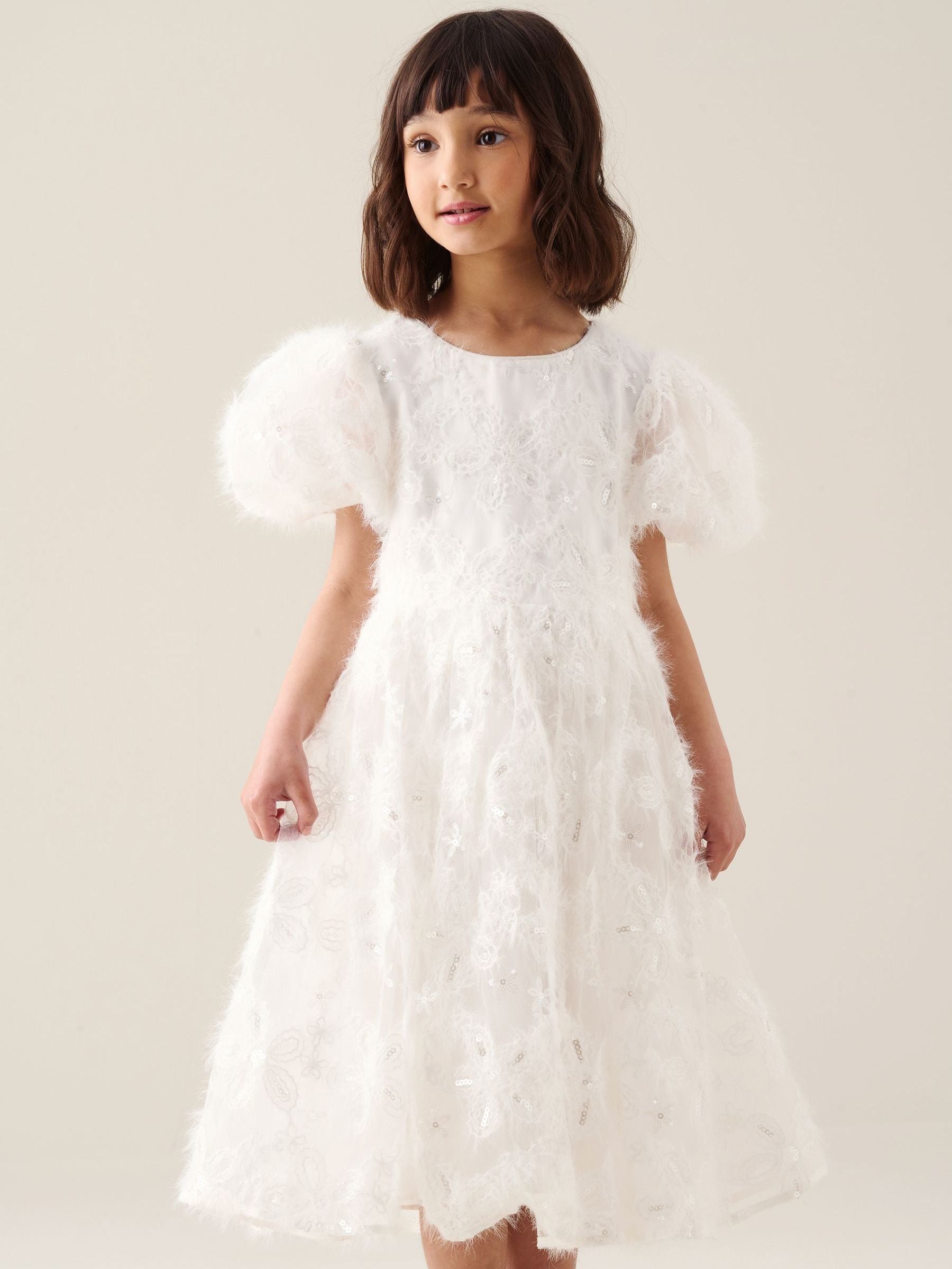 Dsiney Kidz - Angel & Rocket White Ines Embroidered Dress image 4