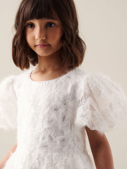 Dsiney Kidz - Angel & Rocket White Ines Embroidered Dress image 7