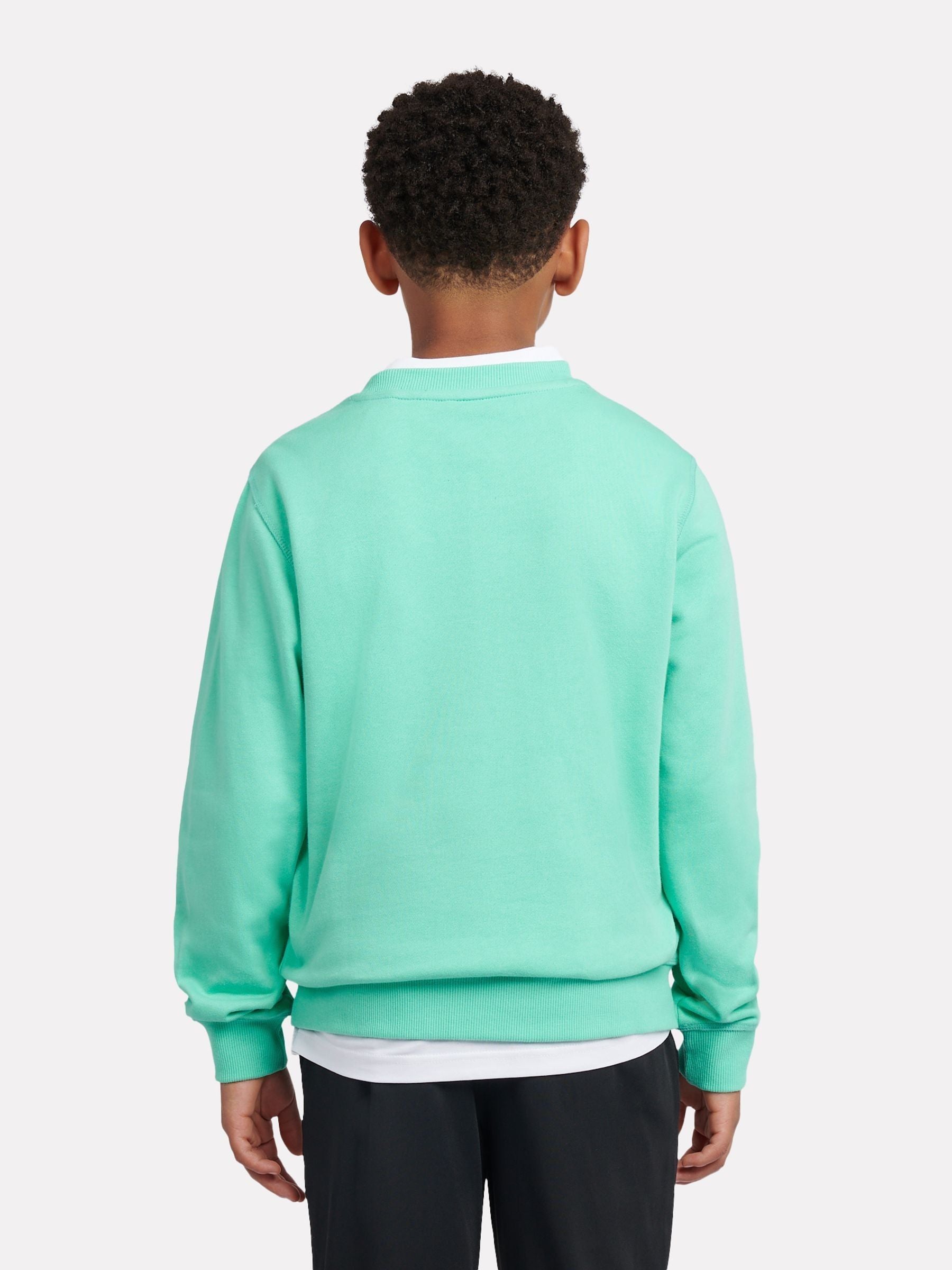 Dsiney Kidz - New Balance Green French Terry Small Logo Crew Neck Sweatshirt image 3