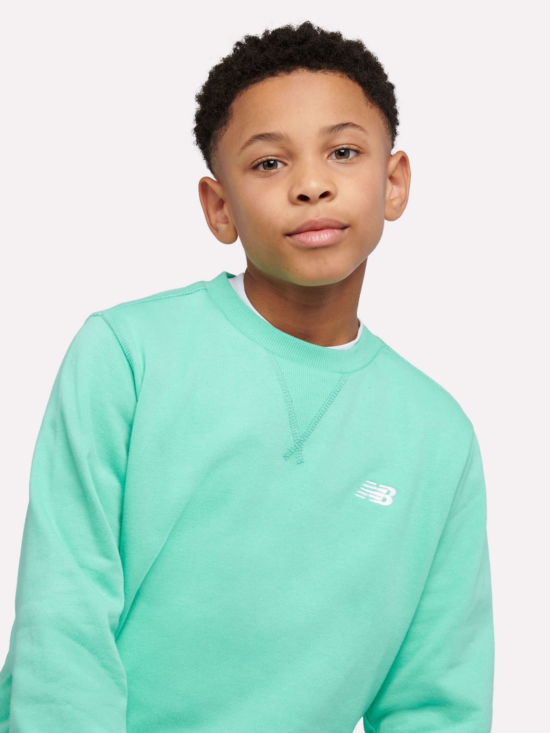 Dsiney Kidz - New Balance Green French Terry Small Logo Crew Neck Sweatshirt image 4