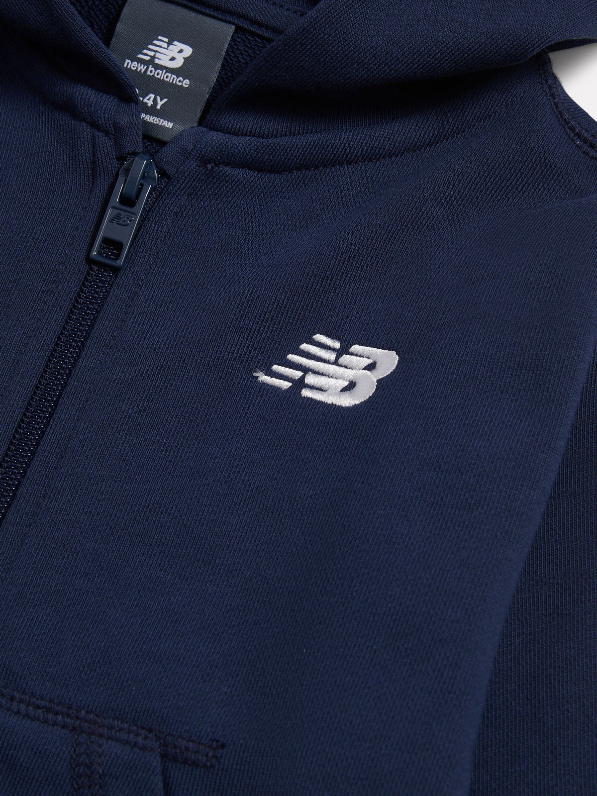 Dsiney Kidz - New Balance Navy Small Logo Zip Through Hoodie image 3