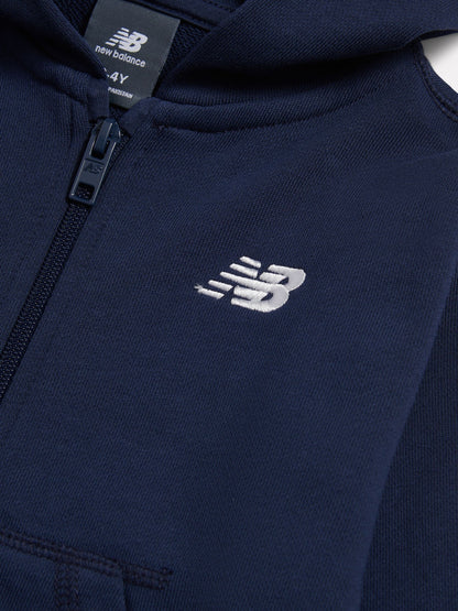 Dsiney Kidz - New Balance Navy Small Logo Zip Through Hoodie image 3