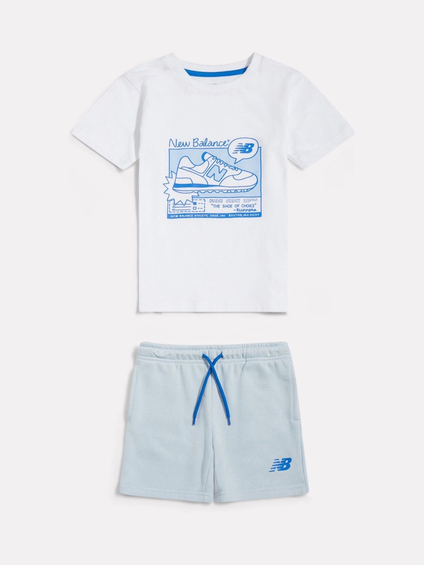 New Balance White Greatest Hits Graphic T-Shirt & Short Set image 1