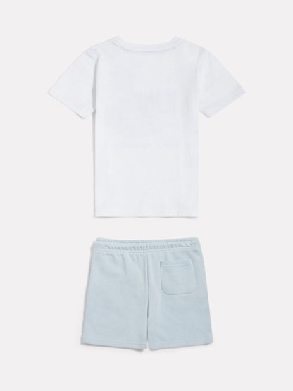New Balance White Greatest Hits Graphic T-Shirt & Short Set image 2
