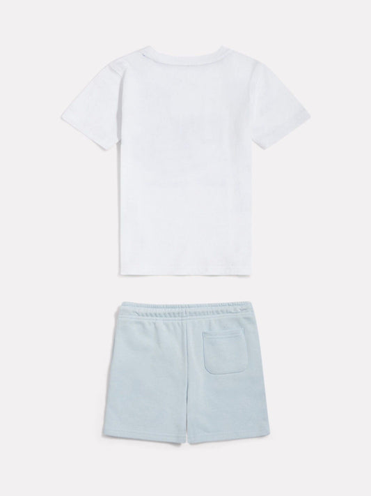 New Balance White Greatest Hits Graphic T-Shirt & Short Set image 2