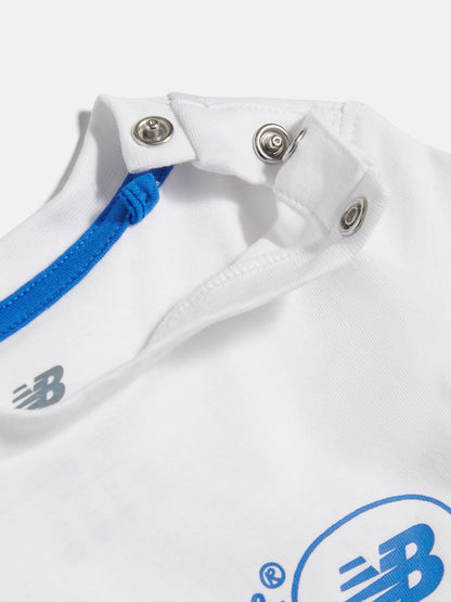 New Balance White Greatest Hits T-Shirt & Shorts Set image 4