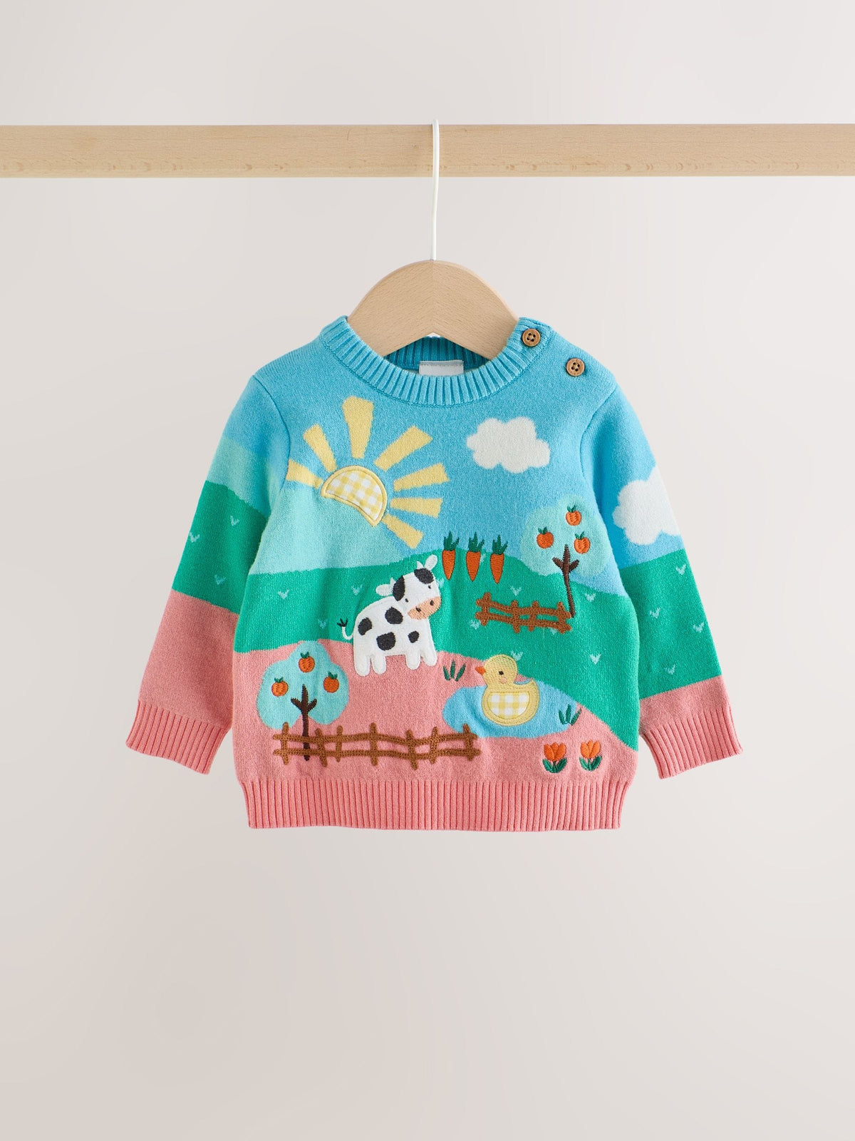Bright Farm Character Knitted Scene Jumper and Leggings Baby Set (0mths-2yrs) - image 3