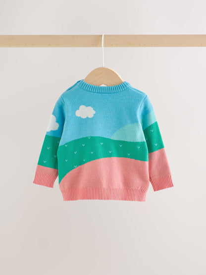Bright Farm Character Knitted Scene Jumper and Leggings Baby Set (0mths-2yrs) - image 5