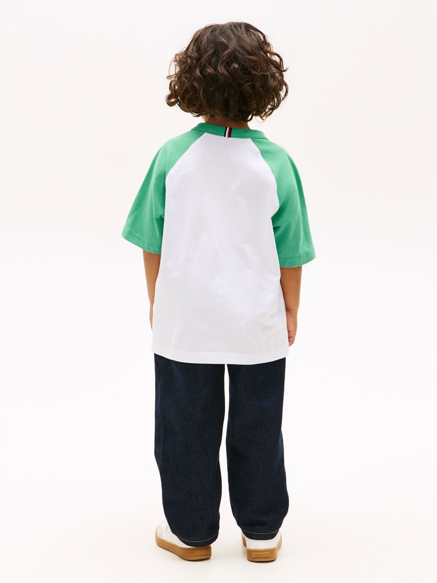 Tommy Hilfiger White Graphic Raglan Crew Neck T-Shirt image 3