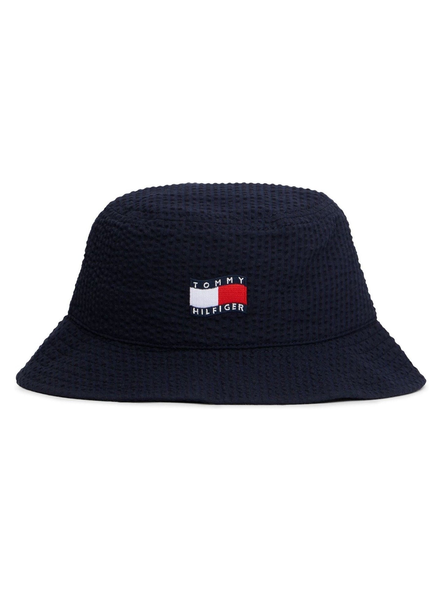 Tommy Hilfiger Blue Wavy Flag Seersucker Bucket Hat image 1