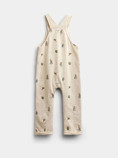 Dsiney Kidz - Jojo Maman Bébé Natural Peter Rabbit™ Embroidered Dungaree & Bodysuit Set image 3