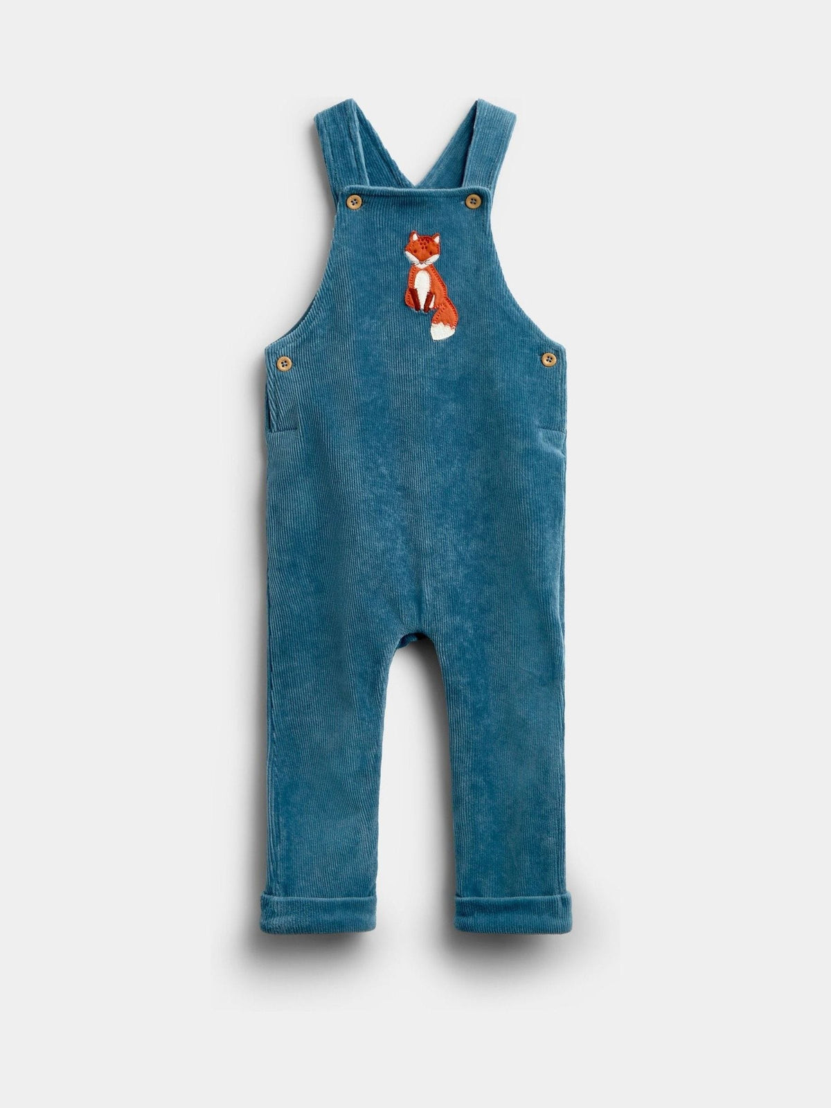Dsiney Kidz - Jojo Maman Bébé Blue Fox Jersey Dungaree & Bodysuit Set image 4