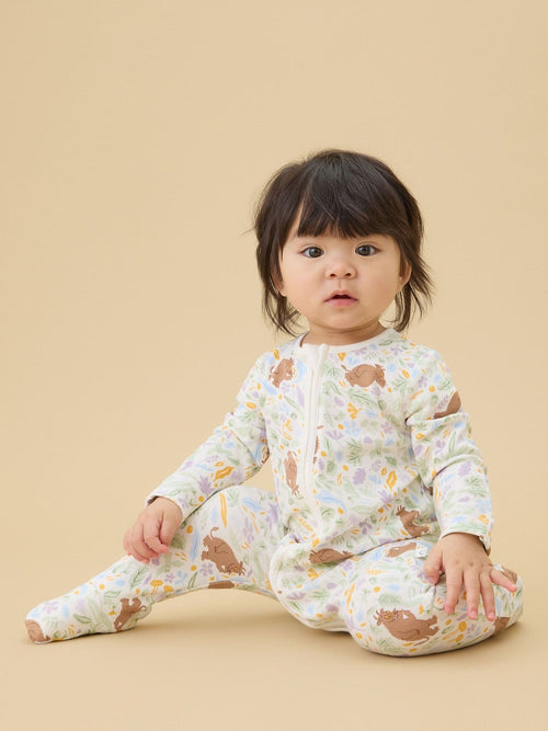 MORI Cream Gruffalo Woods Clever Zip Supersoft Sleepsuit image 1